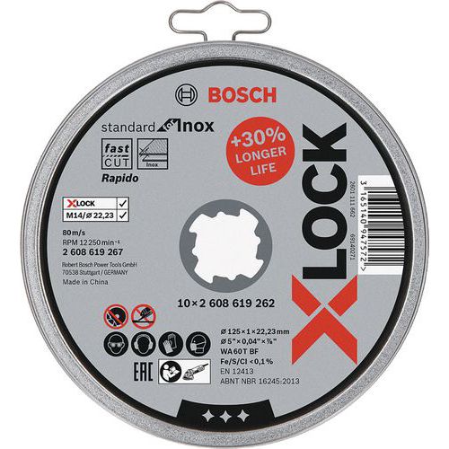 Gerade X-LOCK-Trennscheiben für Edelstahl - Bosch