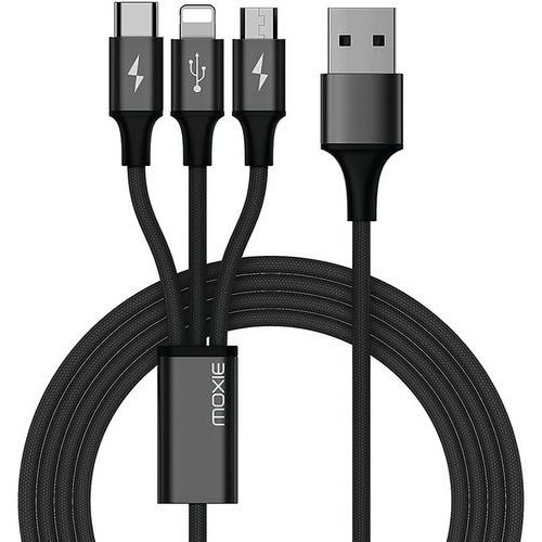 Câble multi USB - Câble Lightning , Micro-USB, USB type-C - Moxie