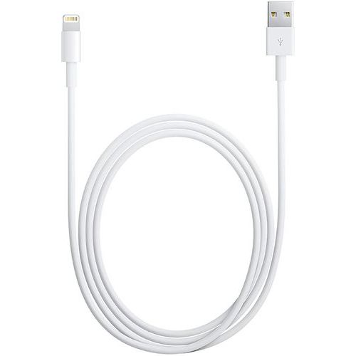Câble data blanc 2 m pour iPhone 5 à 7 - Moxie