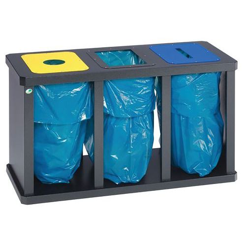 Dreifach- und Vierfach-Mülltrennstation Tétris mit Spannring - Var