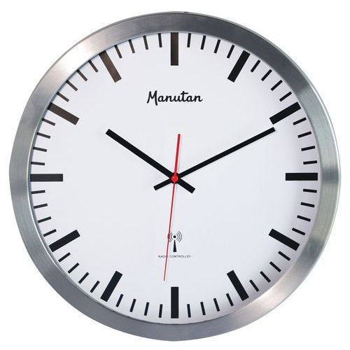 Horloge murale radio-pilotée - Manutan Horloge murale radio-pilotée - Manutan