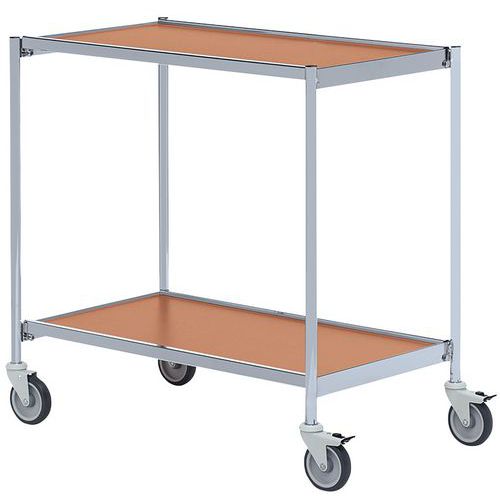 Tischwagen, grau - 2 Platten - Tragkraft 150 kg
