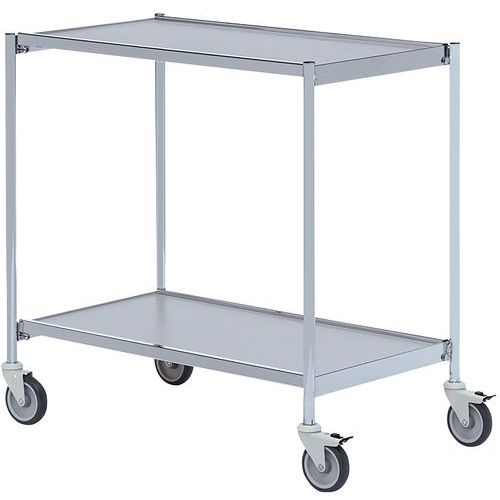 Tischwagen, grau - 2 Platten - Tragkraft 150 kg