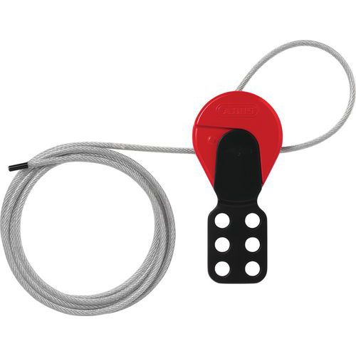Universal-Kabelverriegelung SafelexTM, Farbe: Rot/schwarz, Länge: 128 mm, Breite: 61 mm