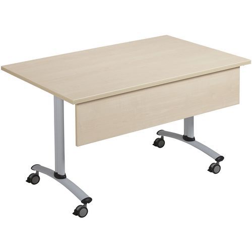 Quadratischer Tisch mit laminierter Platte und Sichtblende Axe - Manutan Expert