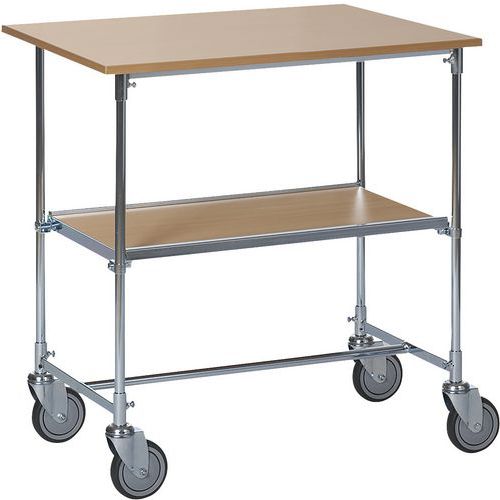 Tischwagen, Eiche - 2 Platten - Tragkraft 50 bis 100 kg
