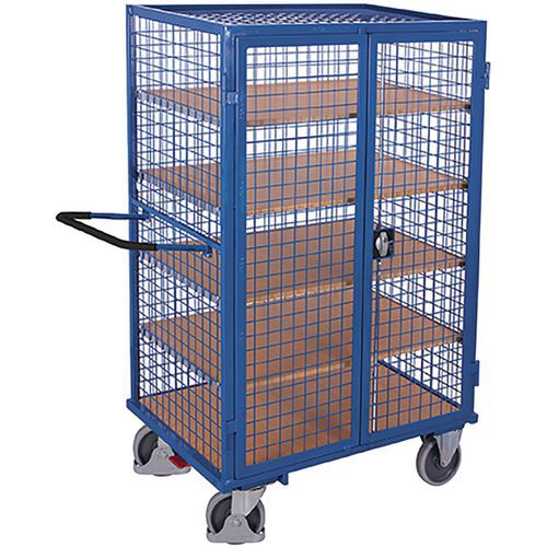 Gitterwagen mit Flügeltüren und Platten - 500 kg