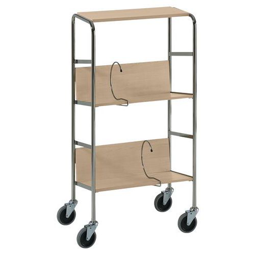 Chariot de classeurs - 2 plateaux - Capacité 75 kg Chariot de classeurs - 2 plateaux - Capacité 75 kg