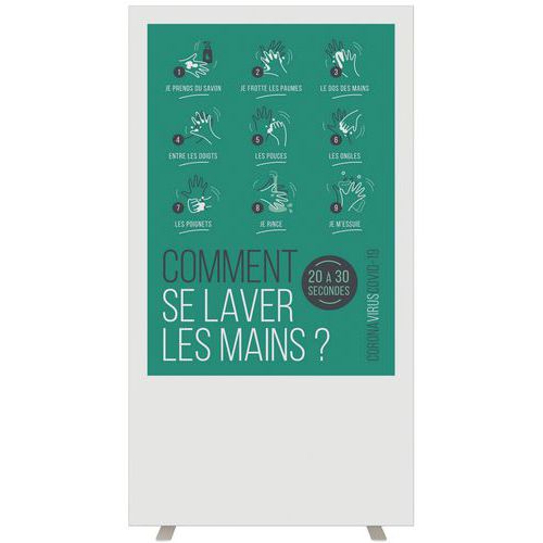 Informationsschutzwand Covid-19 - Meet By Paperflow