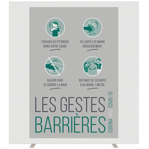 Informationsschutzwand Covid-19 - Meet By Paperflow