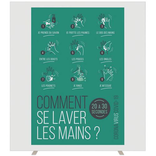 Informationsschutzwand Covid-19 - Meet By Paperflow