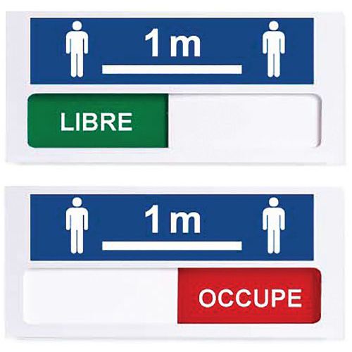Türschild „Libre - Occupé“ („Frei - Besetzt“)