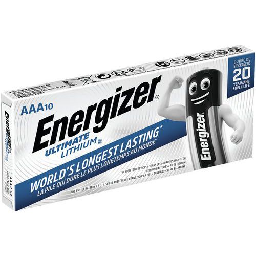 Lithiumbatterie Ultimate - L92/AAA - 10 Stück - Energizer