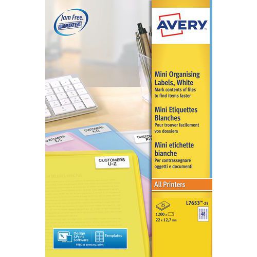 Mini-étiquette Avery - Impression laser