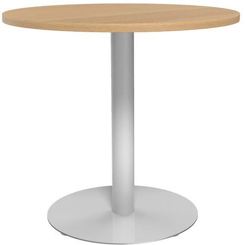 Konferenztisch, rund, 80 cm, glockenförmiger Fuß