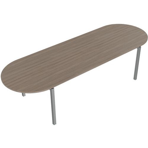 Konferenztisch, länglich 300 cm, Höhe: 75 cm, Breite: 300 cm, Form: Oval, Tischplatte Farbe: Ulme