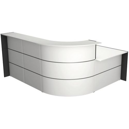 Tresen für den Empfangsbereich mit Modul Bari Tresen für den Empfangsbereich mit Modul Bari