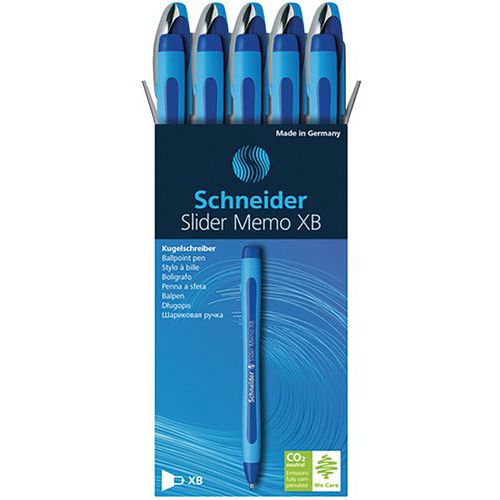 Kugelschreiber - Memo XB - blau/blau - 10 Stück - Schneider