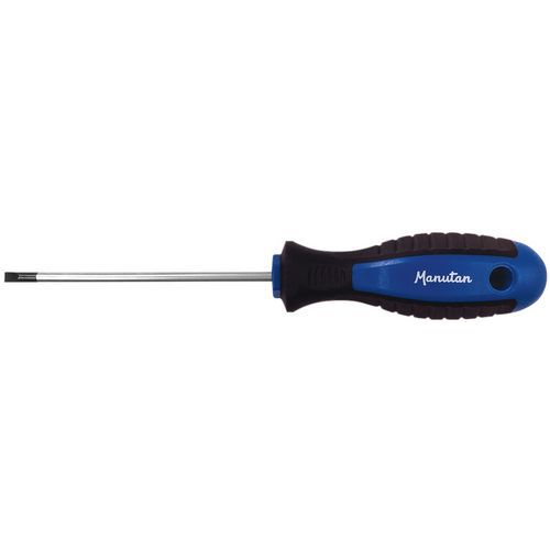 Tournevis ergonomique pour vis fente, Empreinte vis: Fente, Lame matériau: Acier, Longueur totale: 148 mm