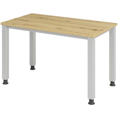 Bureau droit pieds carrés 120 cm - Hammerbacher