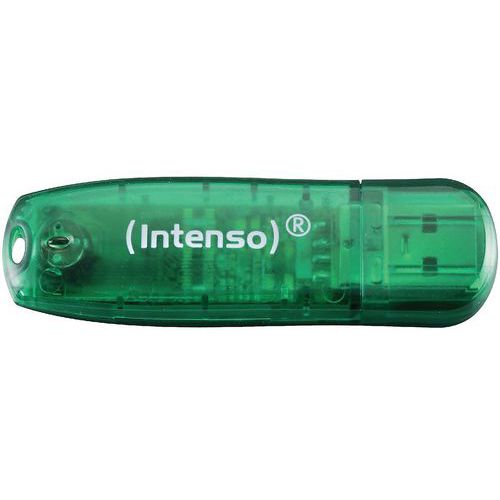 USB-Stick 2.0 Rainbow Line - Intenso, Kapazität (Anzahl Einheiten x Inhalt): 8 GB, Farbe: Grün
