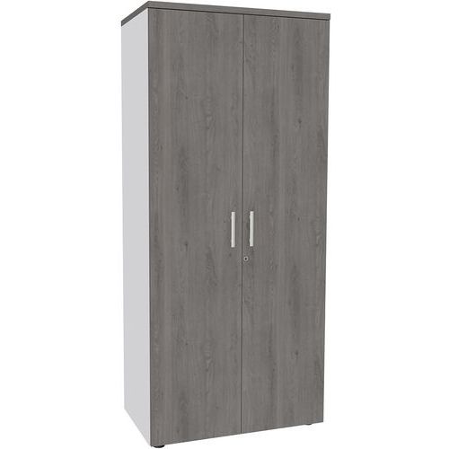 Hoher Schrank Urban Hochglanzgriff 180 x 80 cm 4 Fachböden - zu montieren Hoher Schrank Urban Hochglanzgriff 180 x 80 cm 4 Fachböden - zu montieren
