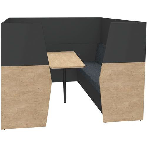 Banquette de réunion 6 places avec table In'Team