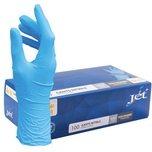 Einweghandschuhe aus Nitril, blau und puderfrei - Box mit 100 Stück - MP Hygiène Einweghandschuhe aus Nitril, blau und puderfrei - Box mit 100 Stück - MP Hygiène