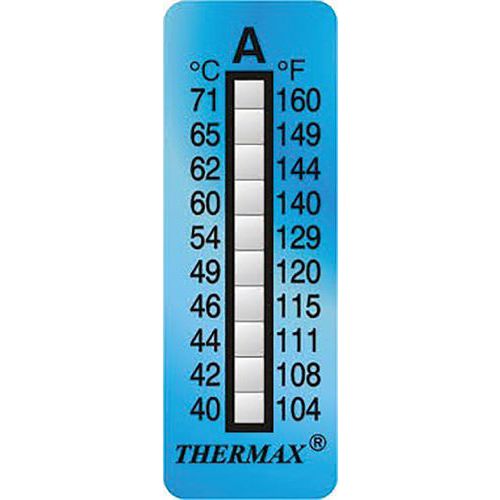 Irreversible Temperaturmessstreifen - Thermax 10 Temperaturen