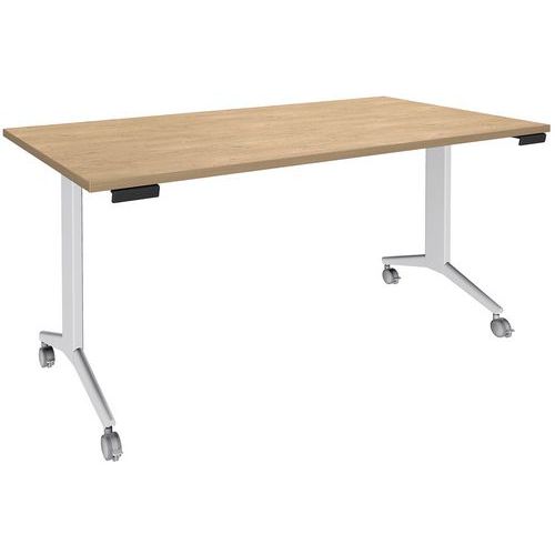 Table Idora 160x80 cm pied blanc