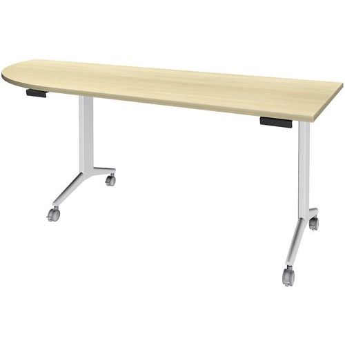 Table Idora 200x80 cm angle gauche pied blanc Table Idora 200x80 cm angle gauche pied blanc