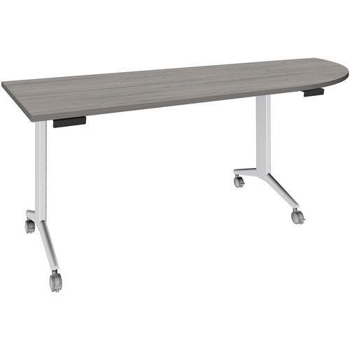 Tisch Idora 200 x 80 cm rechts abgewinkelt Fuß weiß Tisch Idora 200 x 80 cm rechts abgewinkelt Fuß weiß