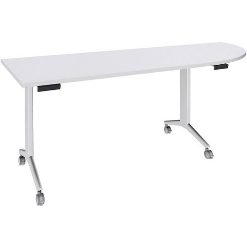 Tisch Idora 200 x 80 cm rechts abgewinkelt Fuß weiß Tisch Idora 200 x 80 cm rechts abgewinkelt Fuß weiß