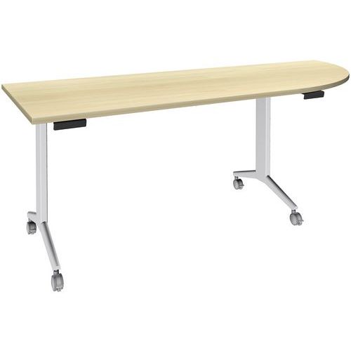 Tisch Idora 200 x 80 cm rechts abgewinkelt Fuß weiß Tisch Idora 200 x 80 cm rechts abgewinkelt Fuß weiß
