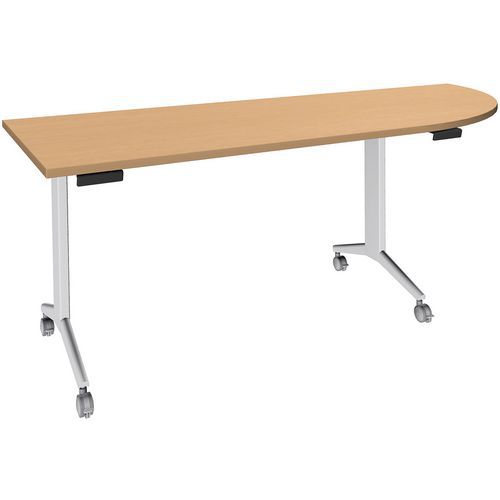 Tisch Idora 200 x 80 cm rechts abgewinkelt Fuß weiß Tisch Idora 200 x 80 cm rechts abgewinkelt Fuß weiß