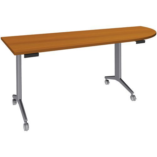 Tisch Idora 200 x 80 cm rechts abgewinkelt Fuß Alu