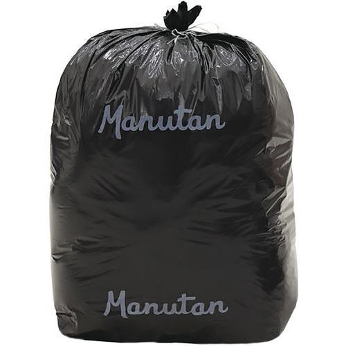 Schwarze Müllsäcke - Leichte Abfälle - 60 bis 160 L - Manutan Schwarze Müllsäcke - Leichte Abfälle - 60 bis 160 L - Manutan