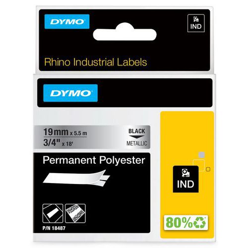 Rolle Etiketten Rhino für die Industrie, Polyester, selbstklebend - Dymo