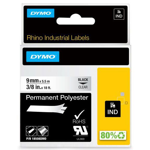 Rolle Etiketten Rhino für die Industrie, Polyester, selbstklebend - Dymo