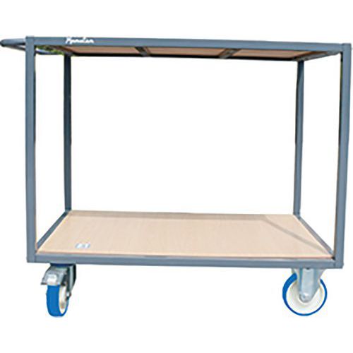 Wagen aus Stahl m. 2 Holzböden - Tragkraft 400 bis 500 kg - Manutan Expert