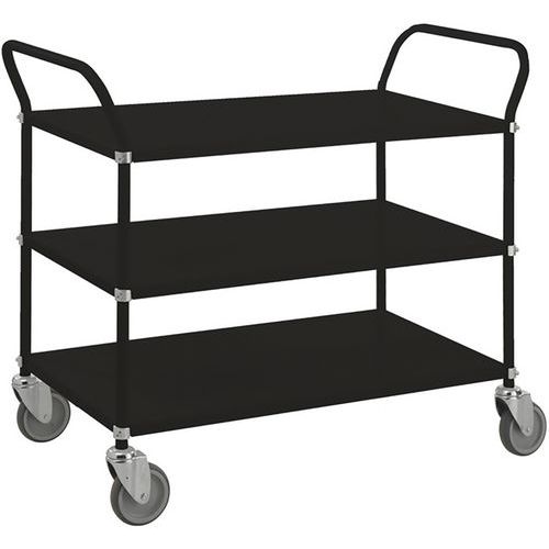 Chariot de transport à plateaux reversible en acier - 250kg - Kongamek
