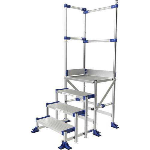 Aluminium-Plattform Meca Modul - 2 Geländer - Tubesca-Comabi