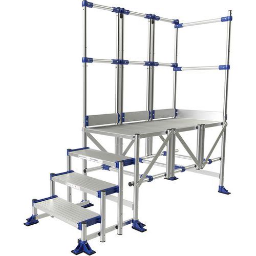 Aluminium-Plattform Meca Modul - 2 Geländer - Tubesca-Comabi