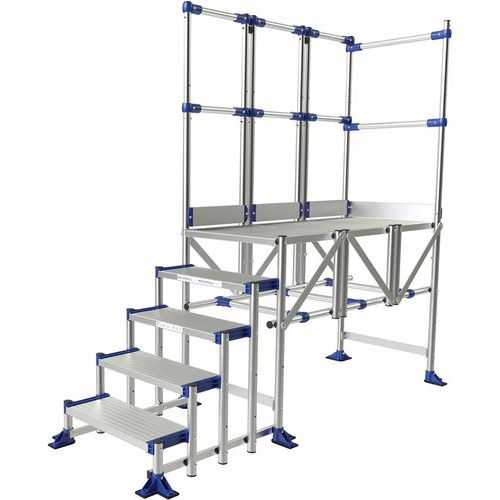Aluminium-Plattform Meca Modul - 2 Geländer - Tubesca-Comabi