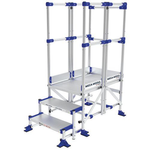 Aluminium-Plattform Meca Modul - 3 Geländer - Tubesca-Comabi