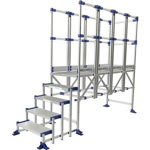 Aluminium-Plattform Meca Modul - 3 Geländer - Tubesca-Comabi