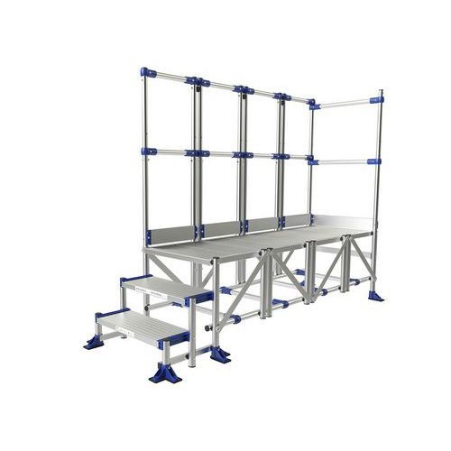 Aluminium-Plattform Meca Modul - 2 Geländer - Tubesca-Comabi