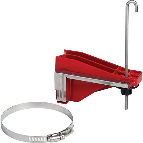 Semi-permanentes Ventilblockiersystem - Brady, Modell: Große Größe, Farbe: Rot, Höhe: 162.80 mm