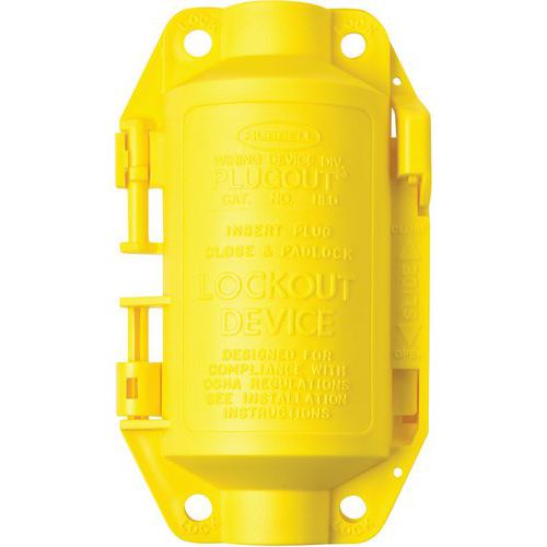 Hubbel-Absperrung für Steckerverbindungen - Brady, Modell: Mittel, Ø: 35 mm, Farbe: Gelb, Kabel Länge: 100 mm