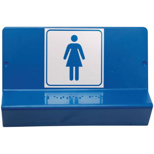 Hinweisschild in Brailleschrift - WC - Wattelez Hinweisschild in Brailleschrift - WC - Wattelez